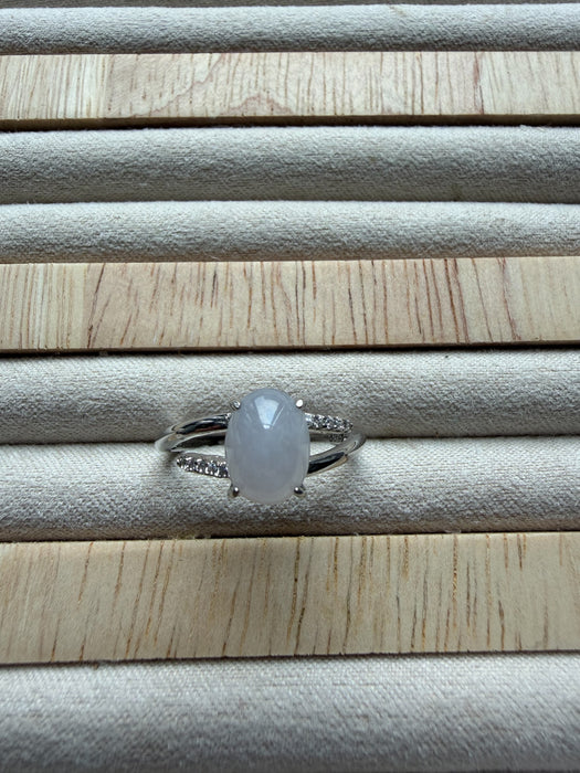 Purple Oval Jadeite Ring
