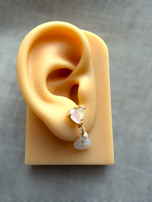 Purple Donut Jadeite Earring Studs