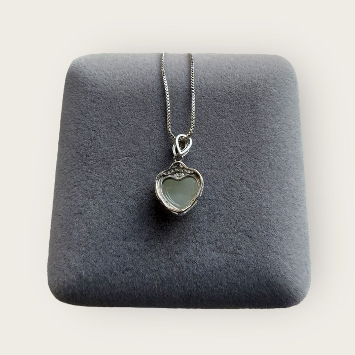 White Heart Jadeite Necklace