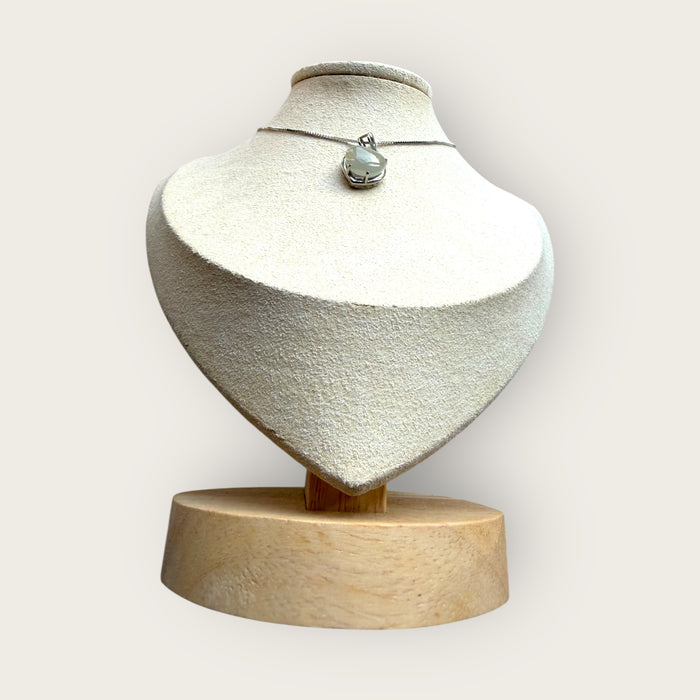 White Heart Jadeite Necklace