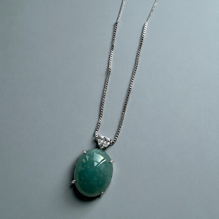 Green Cabochon Jadeite Necklace