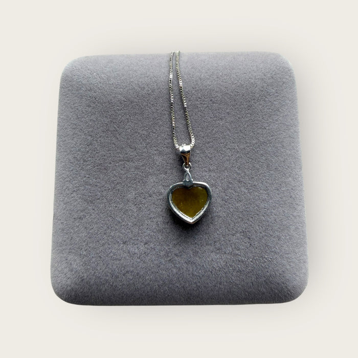 Yellow Heart Jadeite Necklace