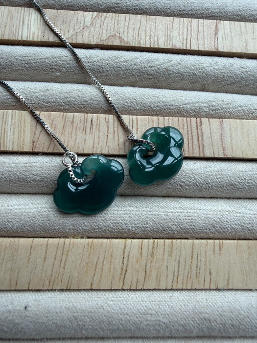 Cloud Jadeite Earring Threader