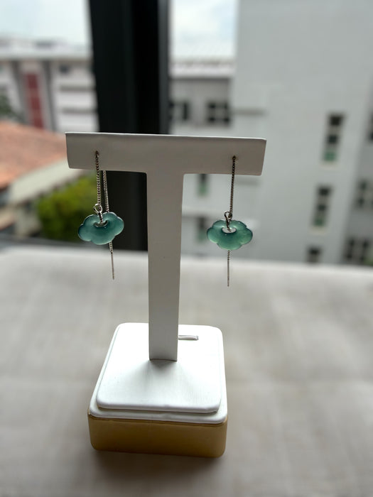 Cloud Jadeite Earring Threader