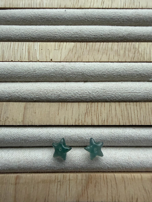 Star Jadeite Earring Studs