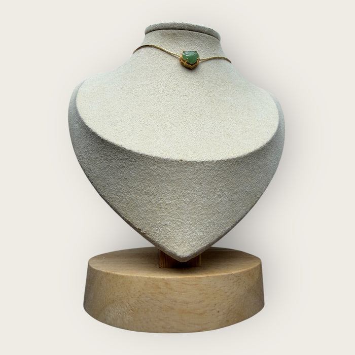 Green Jadeite Heart Necklace