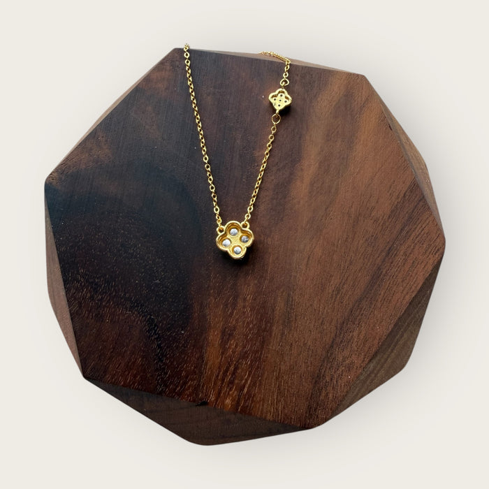 Green Clover Jadeite Necklace