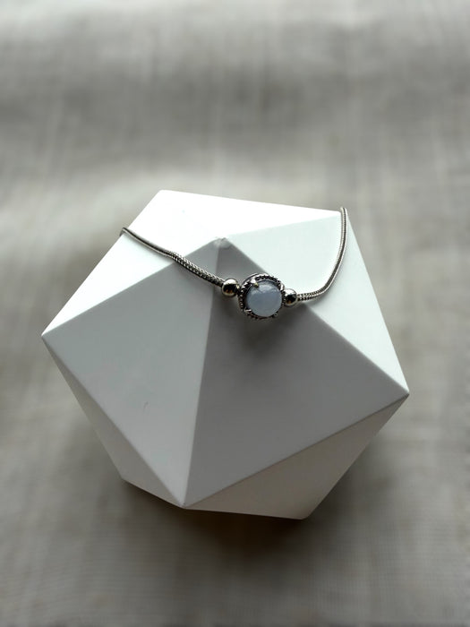 Purple Cabochon Jadeite Bracelet