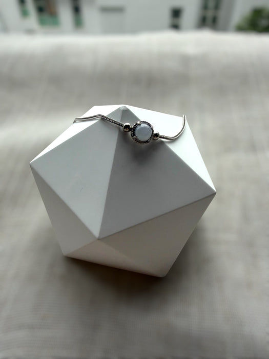 Purple Cabochon Jadeite Bracelet