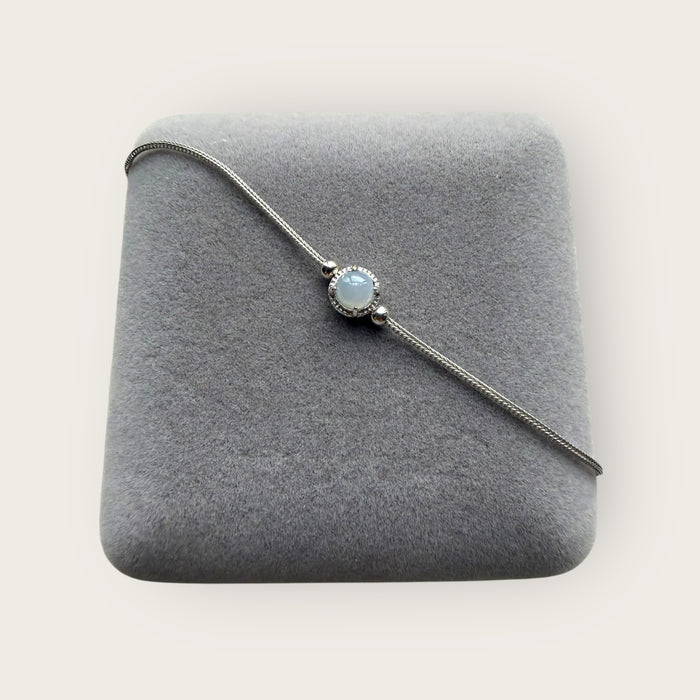 Purple Cabochon Jadeite Bracelet