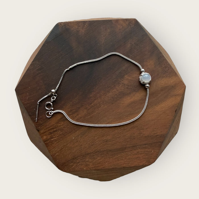 Purple Cabochon Jadeite Bracelet