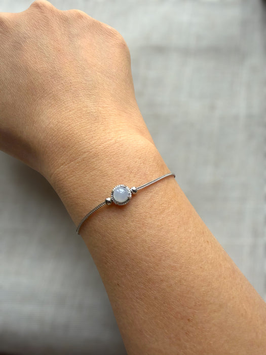 Purple Cabochon Jadeite Bracelet