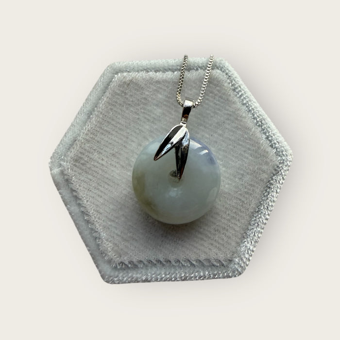 Dainty Purple Jadeite Donut Necklace