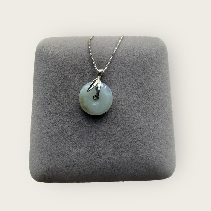 Dainty Purple Jadeite Donut Necklace