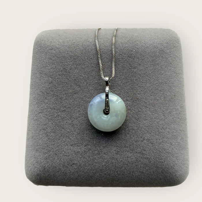 Dainty Purple Jadeite Donut Necklace
