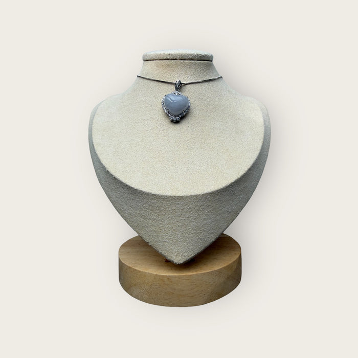 Purple Jadeite Heart Necklace