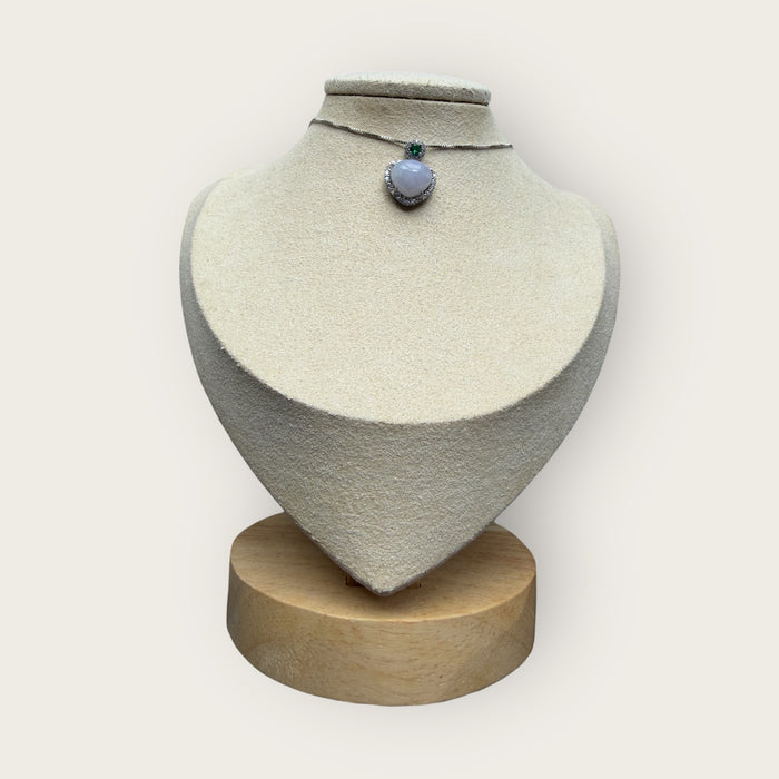 Purple Jadeite Heart Necklace
