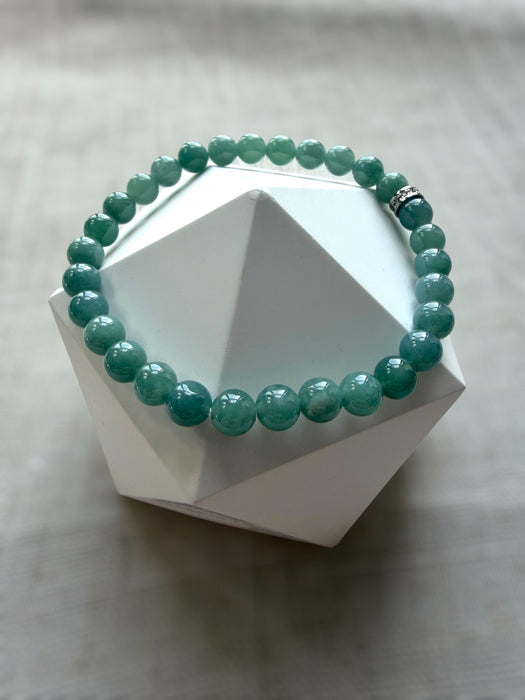 Green Guatemala Jadeite Bead Bracelet