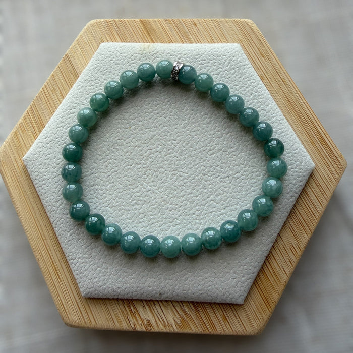Green Guatemala Jadeite Bead Bracelet