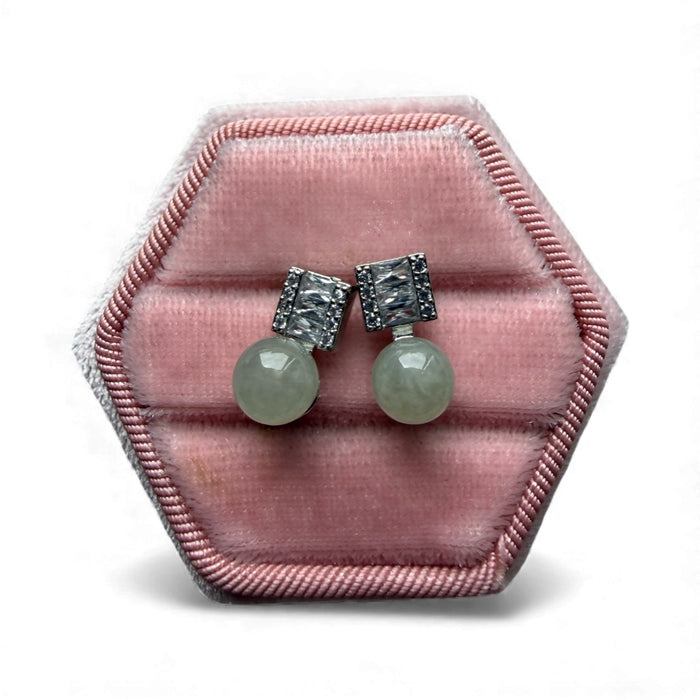Green Jadeite Earring Studs