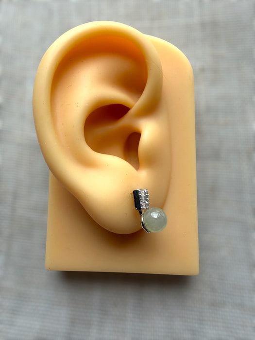 Green Jadeite Earring Studs