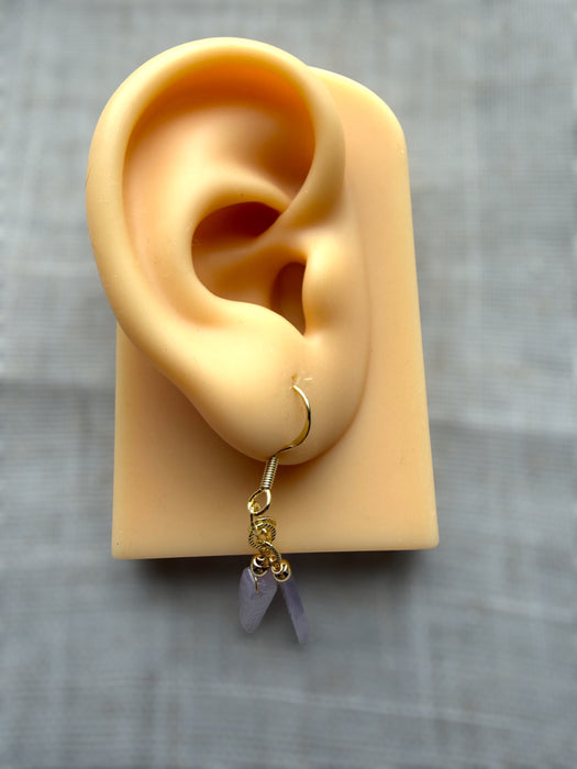 Purple Jadeite Earring Hooks