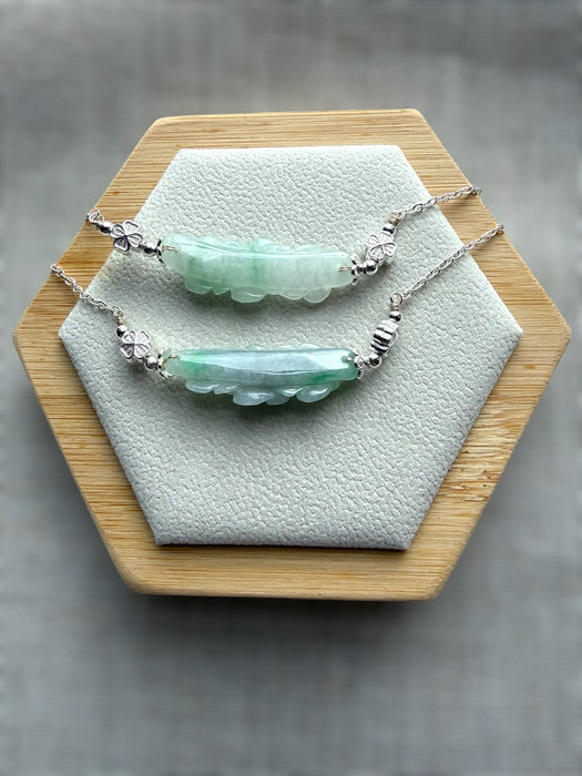 Trio Flower Jadeite Necklace