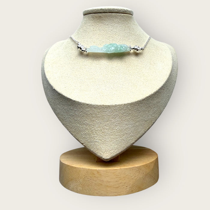 Trio Flower Jadeite Necklace