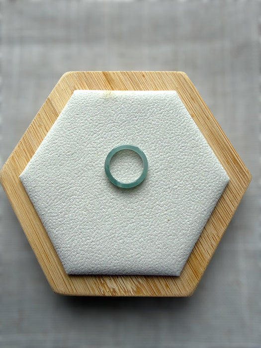 Green Jadeite Square Ring