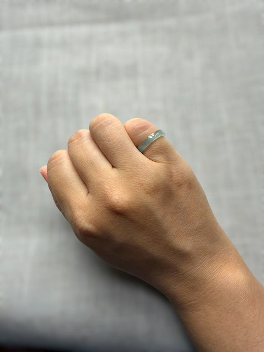 Green Jadeite Square Ring