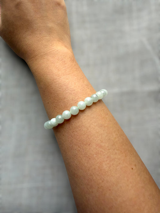 Green Jadeite Bead Bracelet