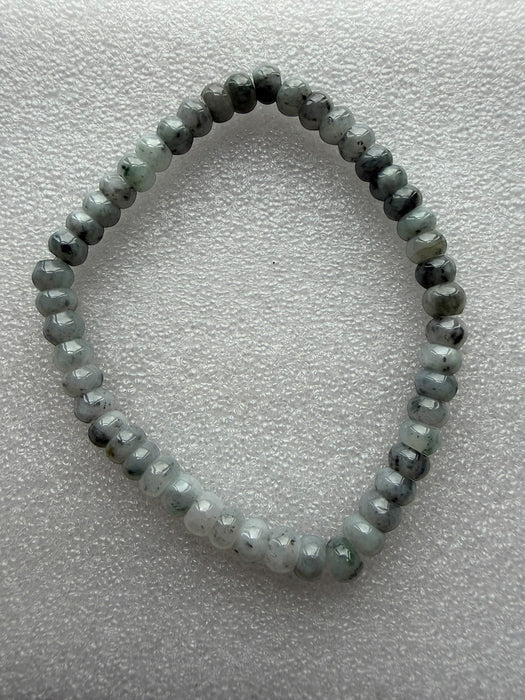 Black Jadeite Abacus Bead Bracelet