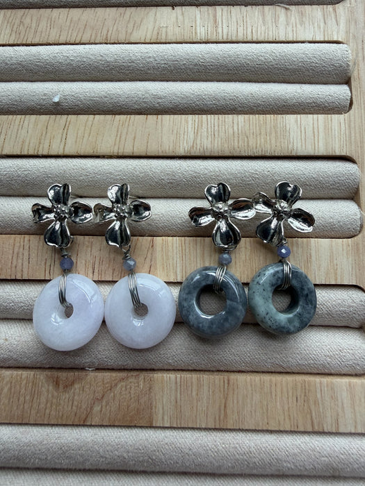 Donut Jadeite Earring Studs