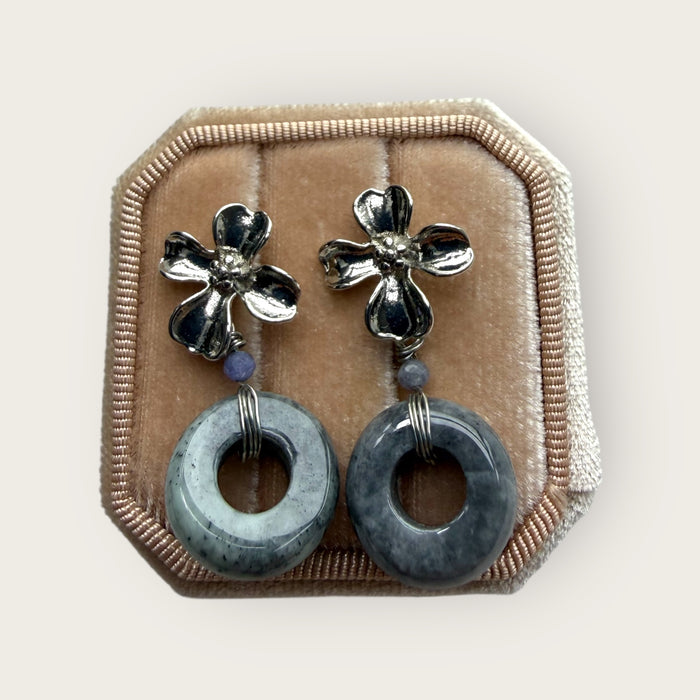 Donut Jadeite Earring Studs