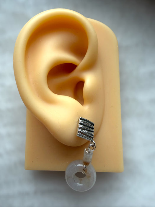 Sajin Donut Jadeite Earring Studs