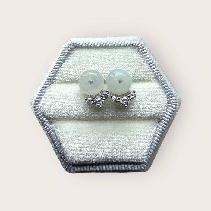 Jadeite Butterfly Sparkle Studs