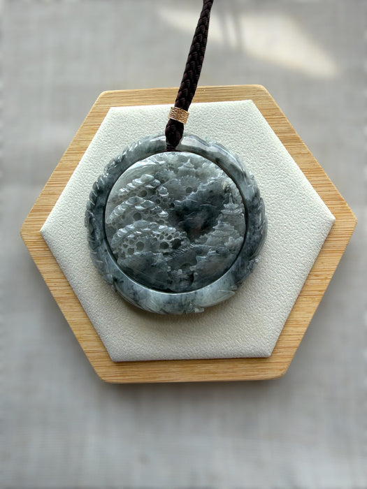 Carved Jadeite Bangle Set