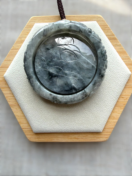 Carved Jadeite Bangle Set