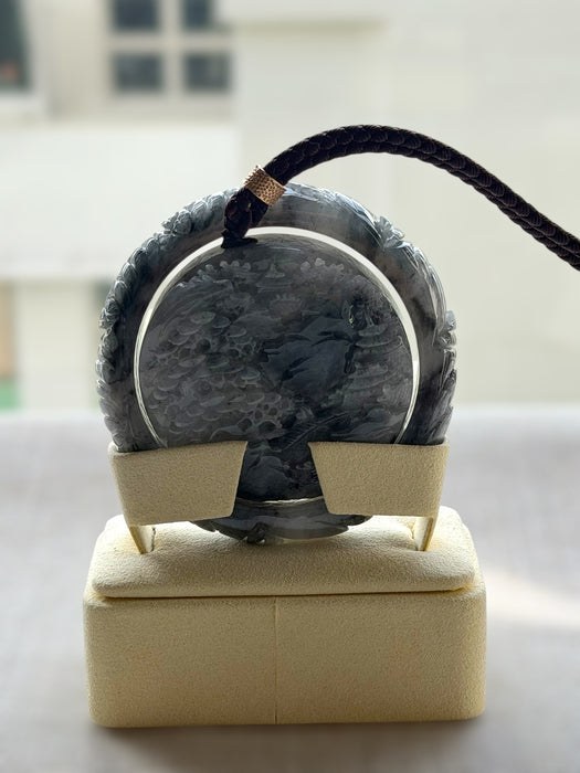 Carved Jadeite Bangle Set