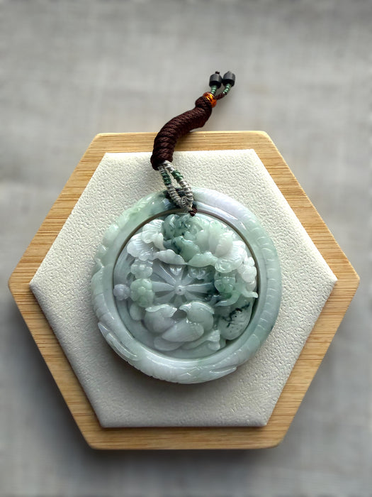 Carved Jadeite Bangle Set