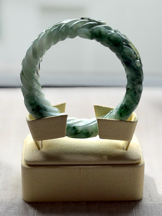 Carved Jadeite Bangle