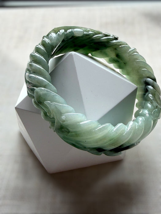 Carved Jadeite Bangle
