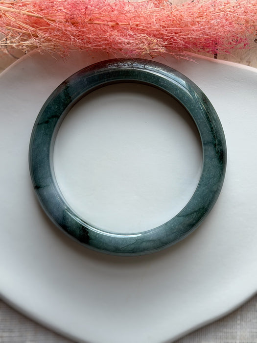 Denim Blue Guatemala Jadeite Bangle