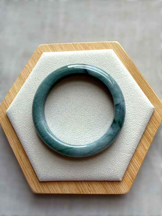 Denim Blue Guatemala Jadeite Bangle