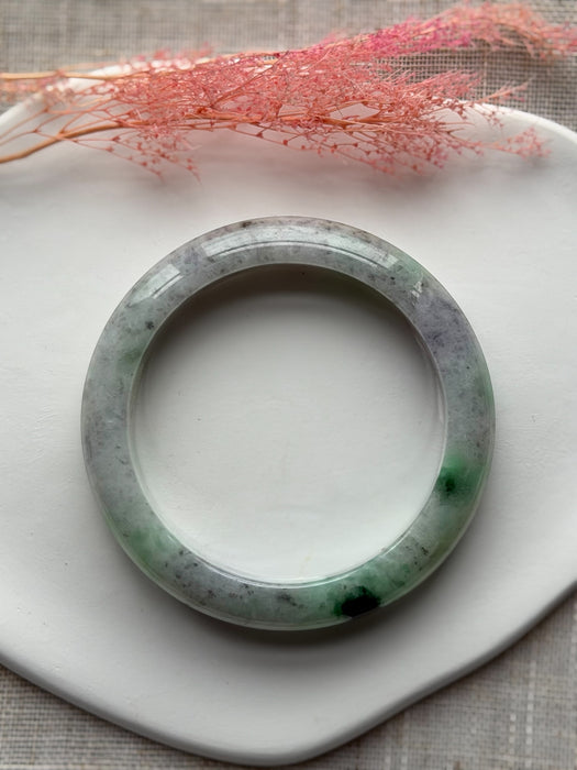 Green Wuji Jadeite Bangle