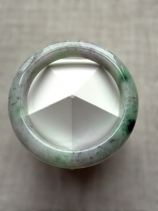 Green Wuji Jadeite Bangle