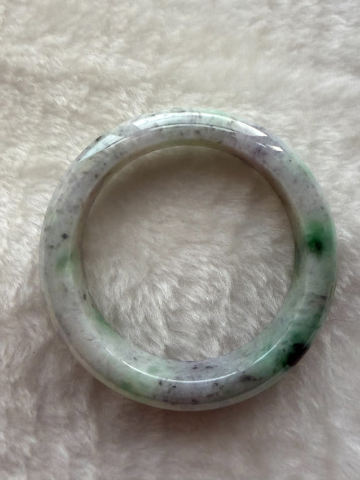 Green Wuji Jadeite Bangle