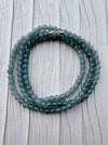 Dreamy Jade multi-strand bracelet featuring smooth translucent sea-green jade beads and a polished magnetic clasp.