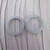 Dreamy Jade polished natural jadeite ring bands with smooth minimalist design and subtle green inclusions