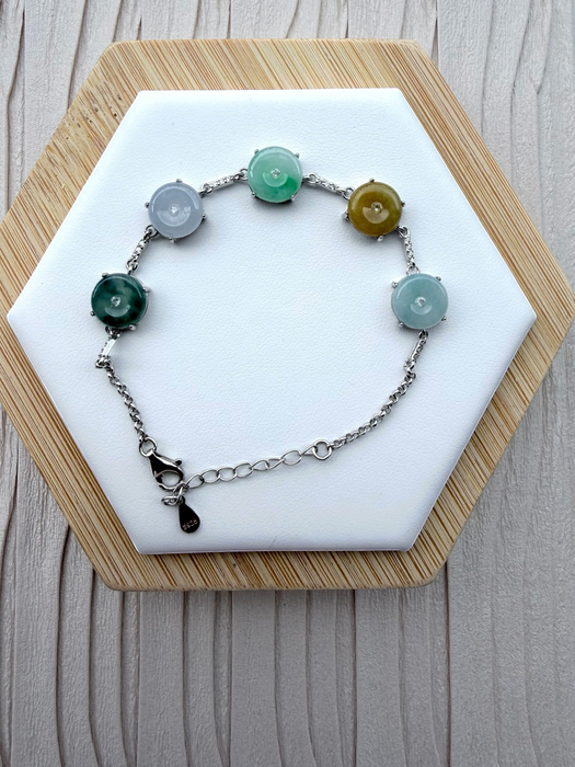 Meadow Harmony Donut Jadeite Bracelet